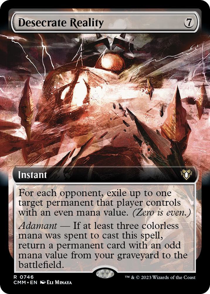 Desecrate Reality 746 (Commander Masters)  - Extended Art Foil | Good Games Adelaide SA