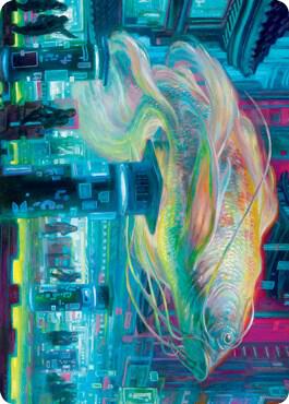 Skyswimmer Koi Art Card 3 (Art Series: Kamigawa: Neon Dynasty)  | Good Games Adelaide SA