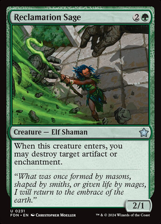 Reclamation Sage 231 (Foundations)  - Foil | Good Games Adelaide SA