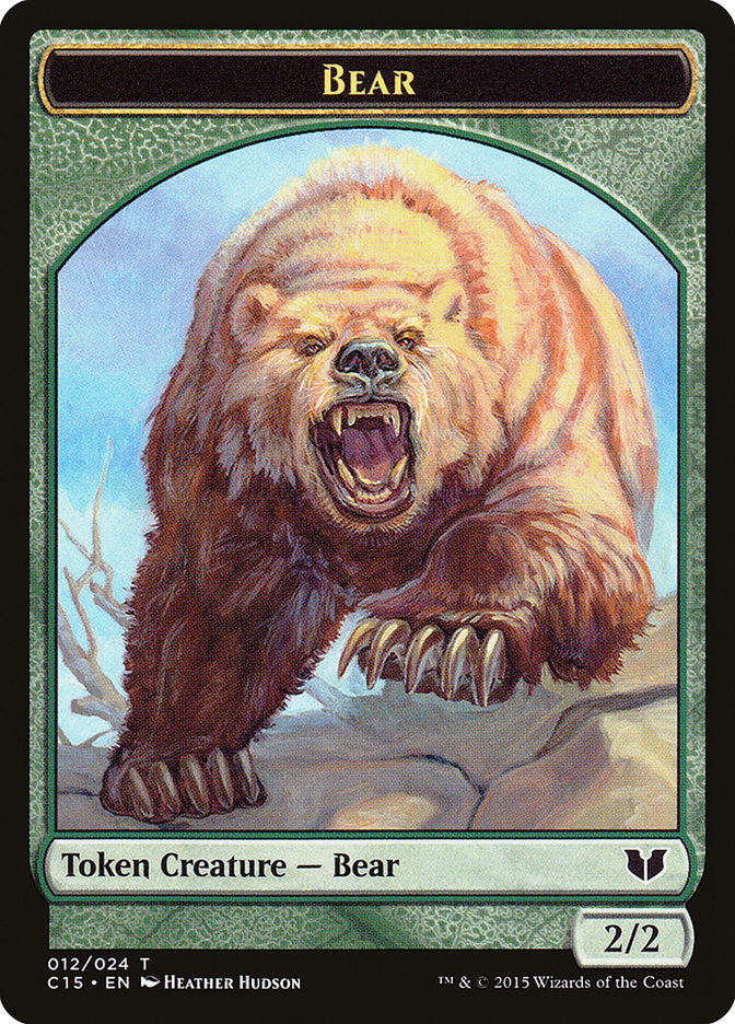 Bear // Spider Double-Sided Token [Commander 2015 Tokens] | Good Games Adelaide SA