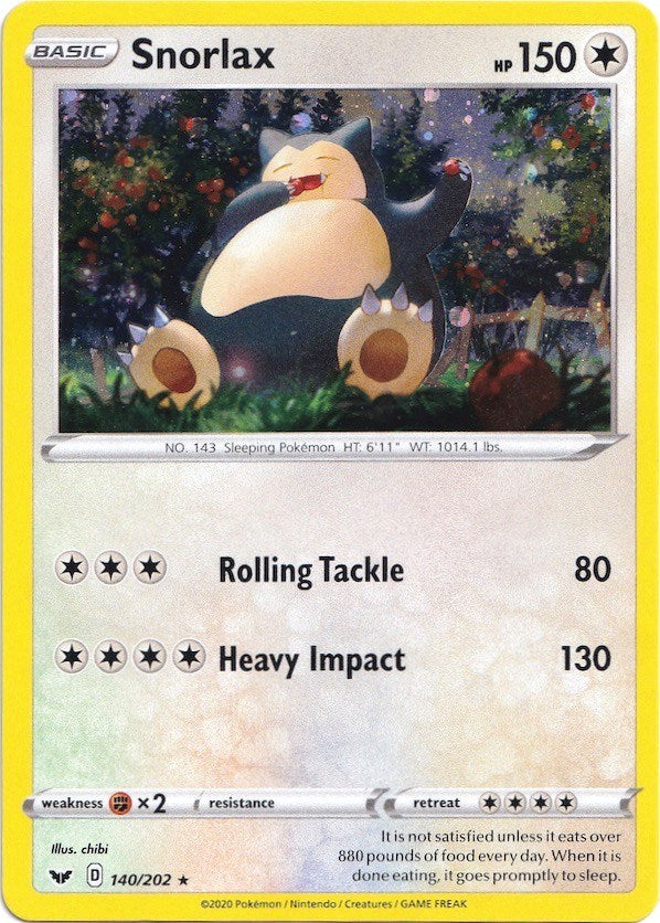 Snorlax (140/202) (Cosmos Holo) [Sword & Shield: Base Set] | Good Games Adelaide SA