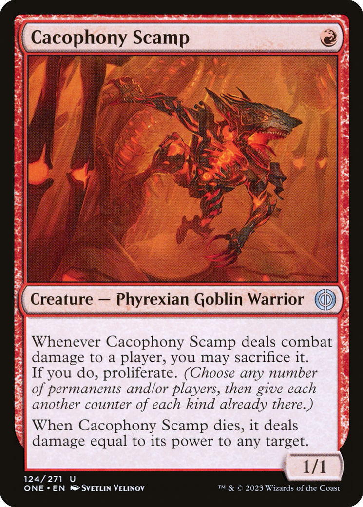 Cacophony Scamp [Phyrexia: All Will Be One] | Good Games Adelaide SA