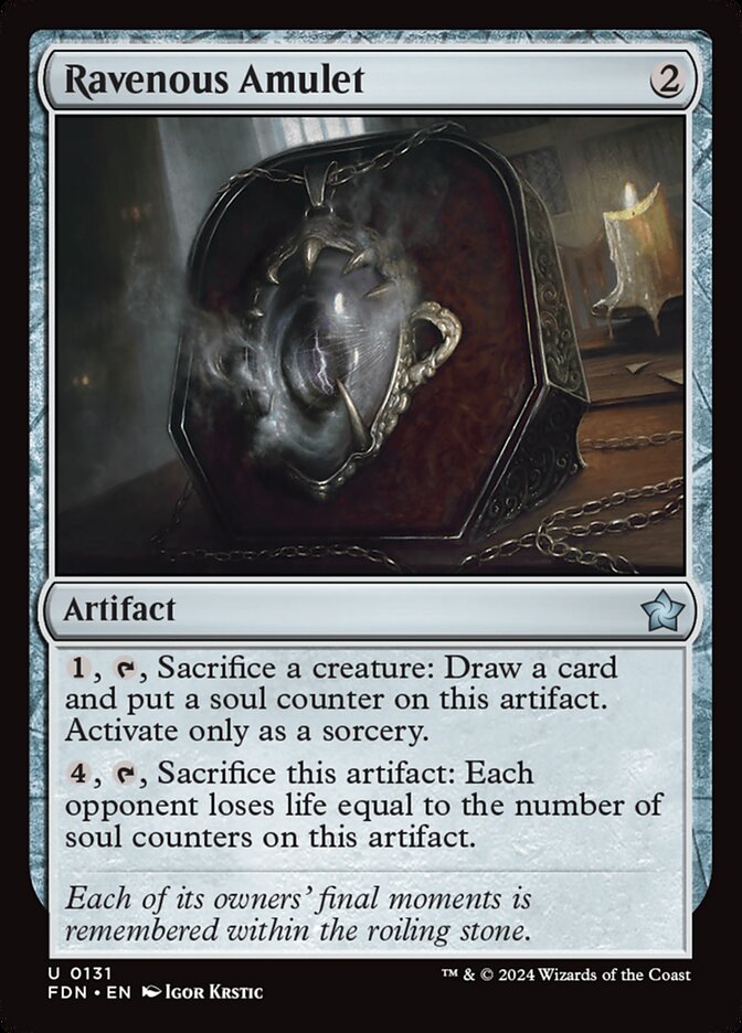Ravenous Amulet 131 (Foundations)  - Foil | Good Games Adelaide SA