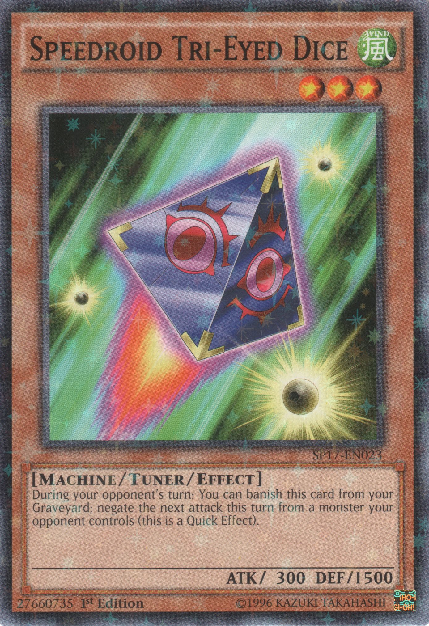 Speedroid Tri-Eyed Dice [SP17-EN023] Starfoil Rare | Good Games Adelaide SA