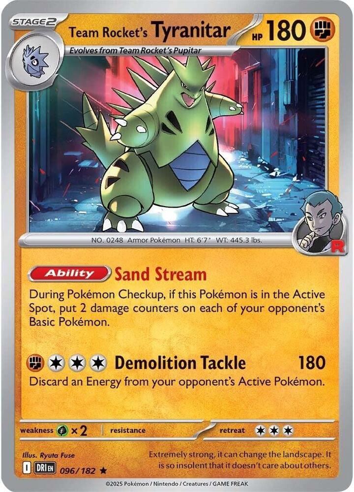 Team Rocket's Tyranitar 096/182 (SV10: Destined Rivals)  | Good Games Adelaide SA