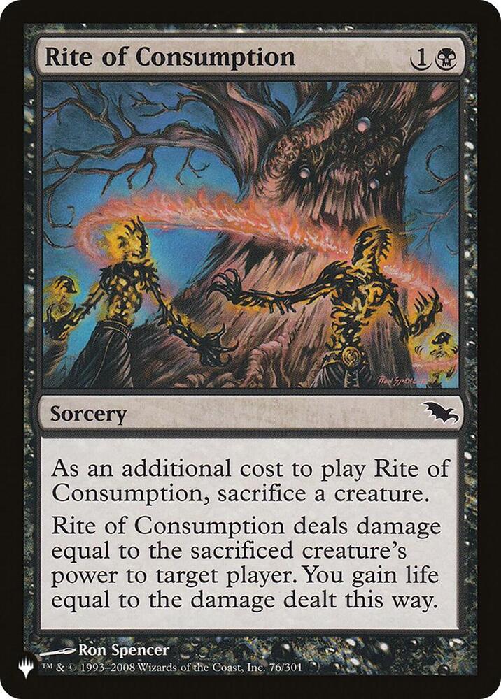 Rite of Consumption 76/301 (The List Reprints)  | Good Games Adelaide SA