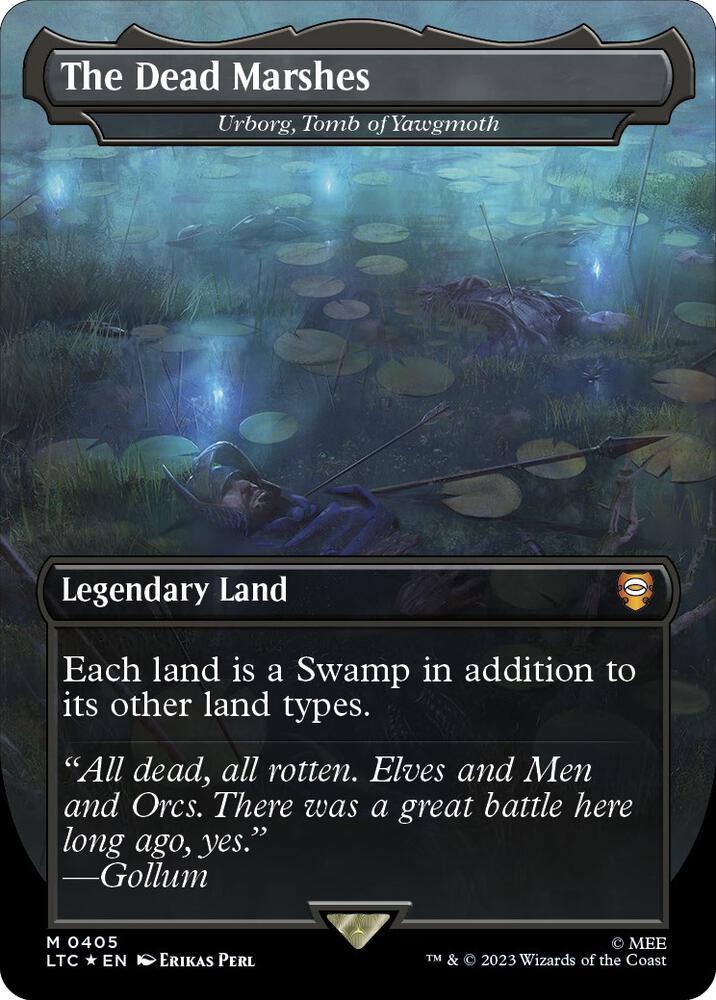 The Dead Marshes Urborg Tomb of Yawgmoth 405 (Commander: The Lord of the Rings: Tales of Middle-earth)  - Borderless Surge Foil | Good Games Adelaide SA