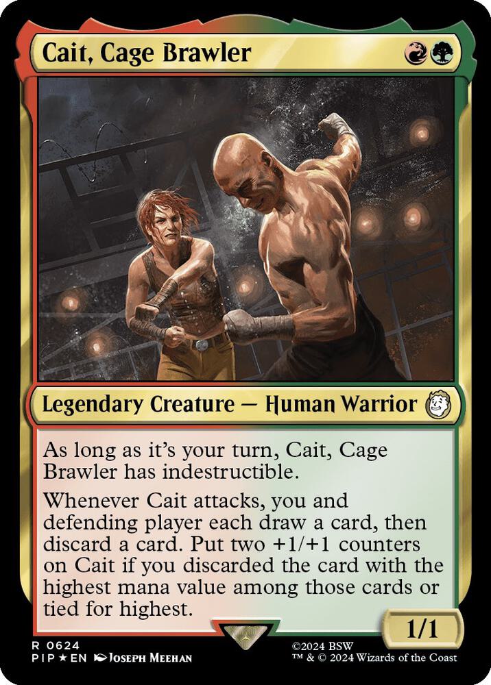 Cait Cage Brawler Surge Foil 624 (Universes Beyond: Fallout)  - Foil | Good Games Adelaide SA
