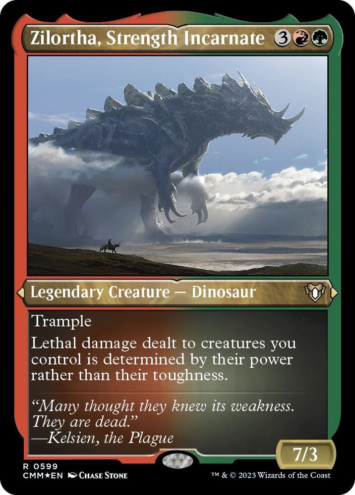 Zilortha, Strength Incarnate 599 (Commander Masters)  - Etched Foil | Good Games Adelaide SA