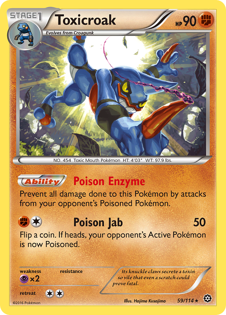 Toxicroak (59/114) [XY: Steam Siege] | Good Games Adelaide SA