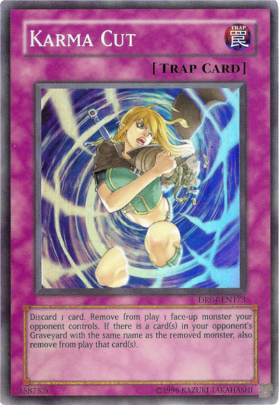 Karma Cut [DR04-EN173] Super Rare | Good Games Adelaide SA