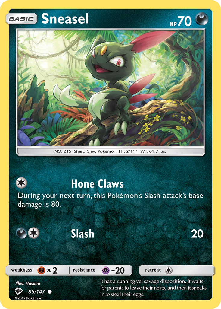 Sneasel (85/147) [Sun & Moon: Burning Shadows] | Good Games Adelaide SA