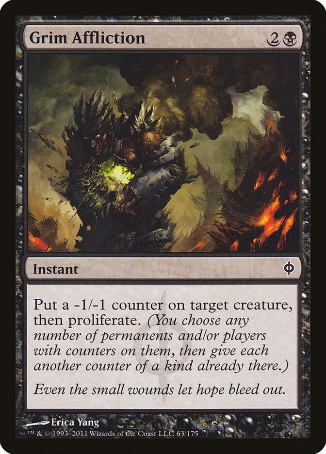 Grim Affliction 63 (New Phyrexia)  - Foil | Good Games Adelaide SA