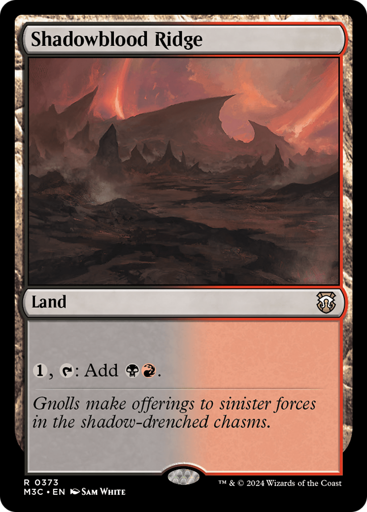 Shadowblood Ridge (Ripple Foil) [Modern Horizons 3 Commander] | Good Games Adelaide SA