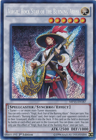 Virgil, Rock Star of the Burning Abyss [MP15-EN187] Secret Rare | Good Games Adelaide SA