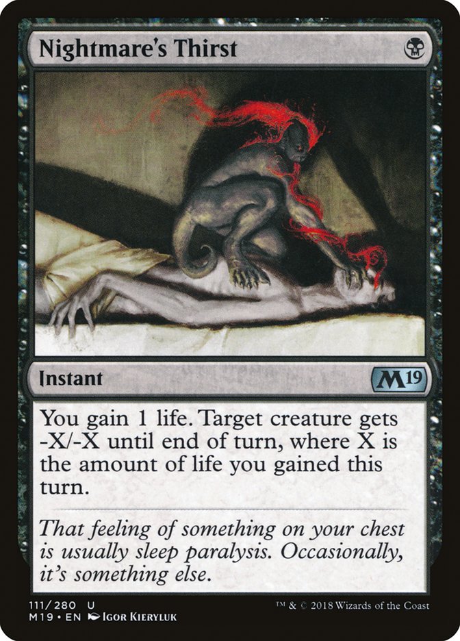 Nightmare's Thirst 111 (Core Set 2019)  - Foil | Good Games Adelaide SA
