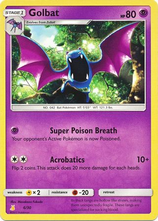 Golbat (6/30) [Sun & Moon: Trainer Kit - Alolan Raichu] | Good Games Adelaide SA