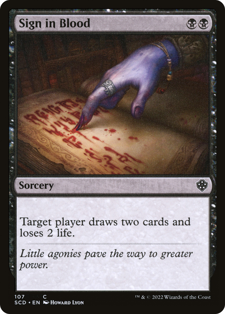 Sign in Blood [Starter Commander Decks] | Good Games Adelaide SA