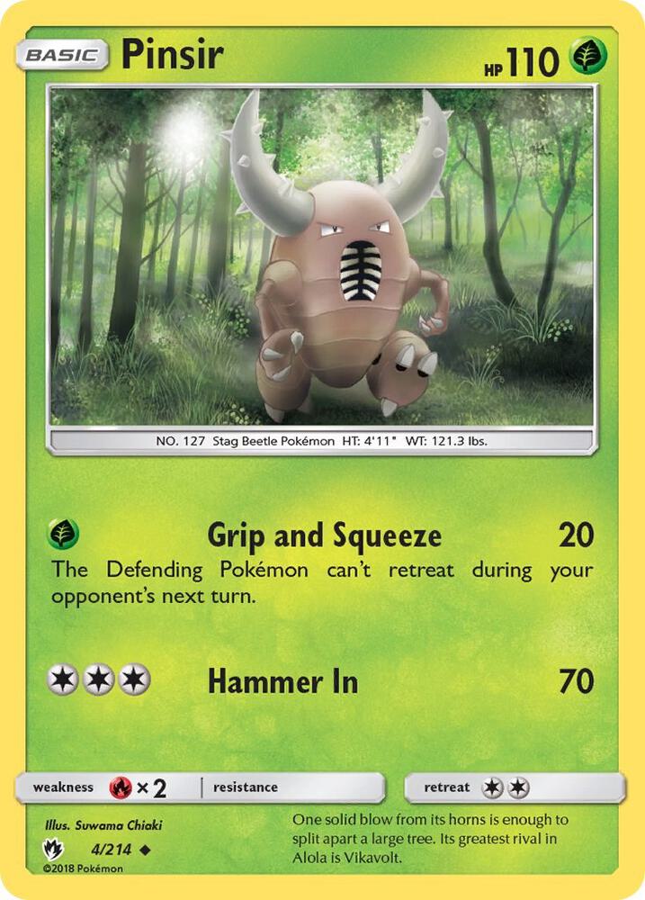 Pinsir 4/214 (SM - Lost Thunder)  | Good Games Adelaide SA