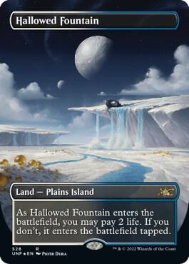 Hallowed Fountain Borderless Galaxy Foil 528 (Unfinity)  - Foil | Good Games Adelaide SA