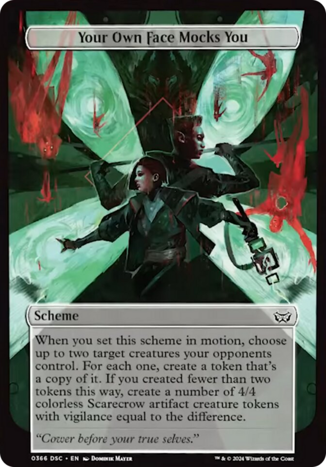 Your Own Face Mocks You (Full Art) [Duskmourn: House of Horror Commander] | Good Games Adelaide SA