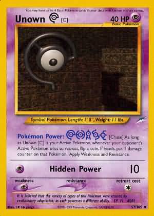 Unown [C] (57/105) [Neo Destiny Unlimited] | Good Games Adelaide SA