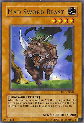 Mad Sword Beast [DB1-EN201] Rare | Good Games Adelaide SA
