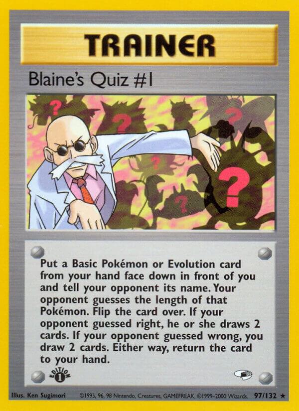 Blaines Quiz 1 097/132 (Gym Heroes)  - 1st Edition | Good Games Adelaide SA