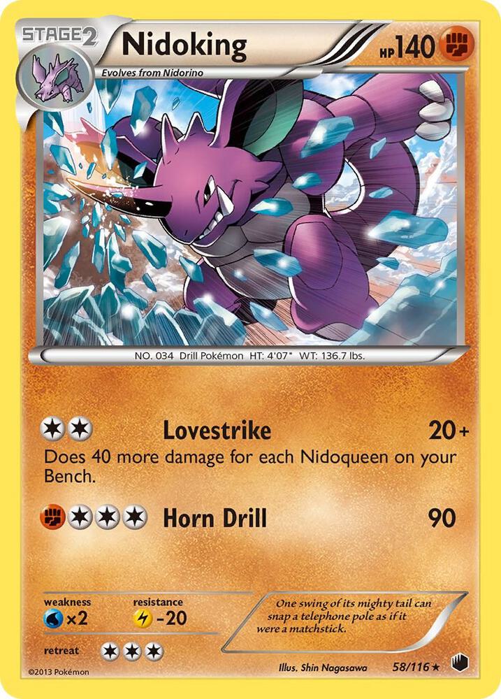 Nidoking 58/116 (Plasma Freeze)  - Reverse Holofoil | Good Games Adelaide SA