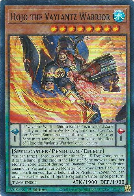 Hojo the Vaylantz Warrior [TAMA-EN004] Super Rare | Good Games Adelaide SA