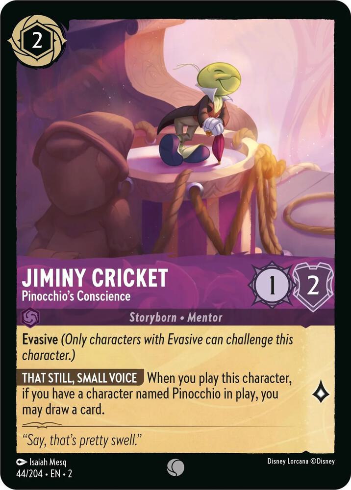 Jiminy Cricket Pinocchios Conscience 44/204 (Rise of the Floodborn)  | Good Games Adelaide SA