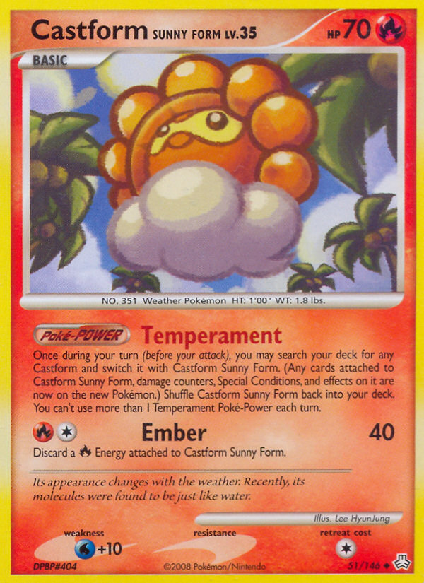 Castform Sunny Form (51/146) [Diamond & Pearl: Legends Awakened] | Good Games Adelaide SA