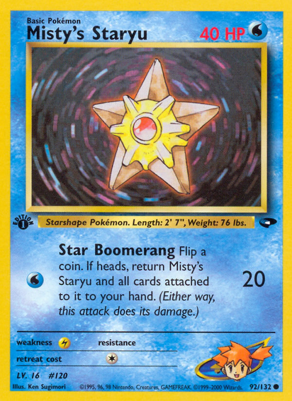 Misty's Staryu (92/132) [Gym Challenge 1st Edition] | Good Games Adelaide SA