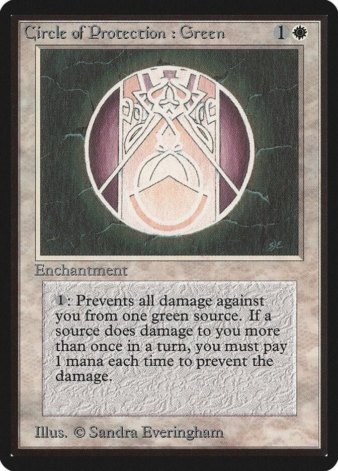 Circle of Protection: Green  (Beta Edition)  | Good Games Adelaide SA