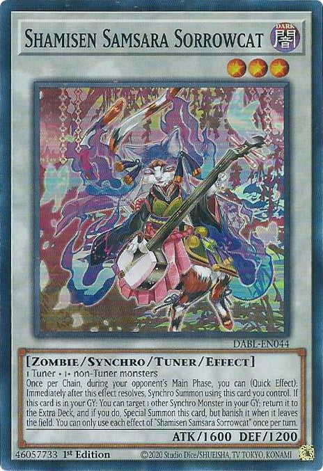 Shamisen Samsara Sorrowcat [DABL-EN044] Super Rare | Good Games Adelaide SA