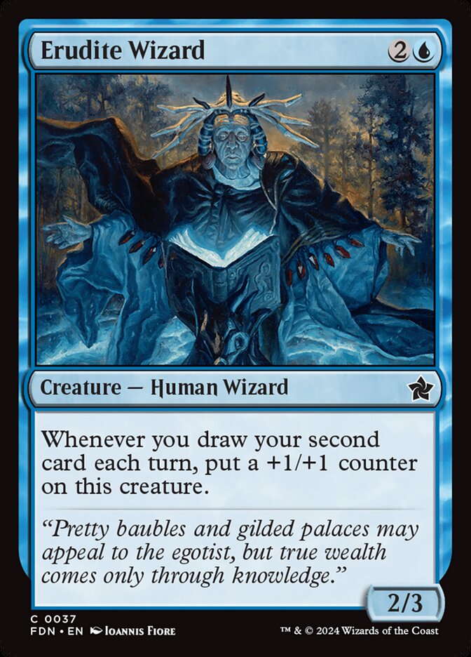 Erudite Wizard 37 (Foundations)  - Foil | Good Games Adelaide SA
