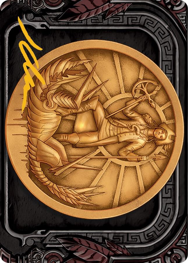 Captain Lannery Storm Art Card Gold Stamped Signature 73 (Art Series: March of the Machine)  | Good Games Adelaide SA