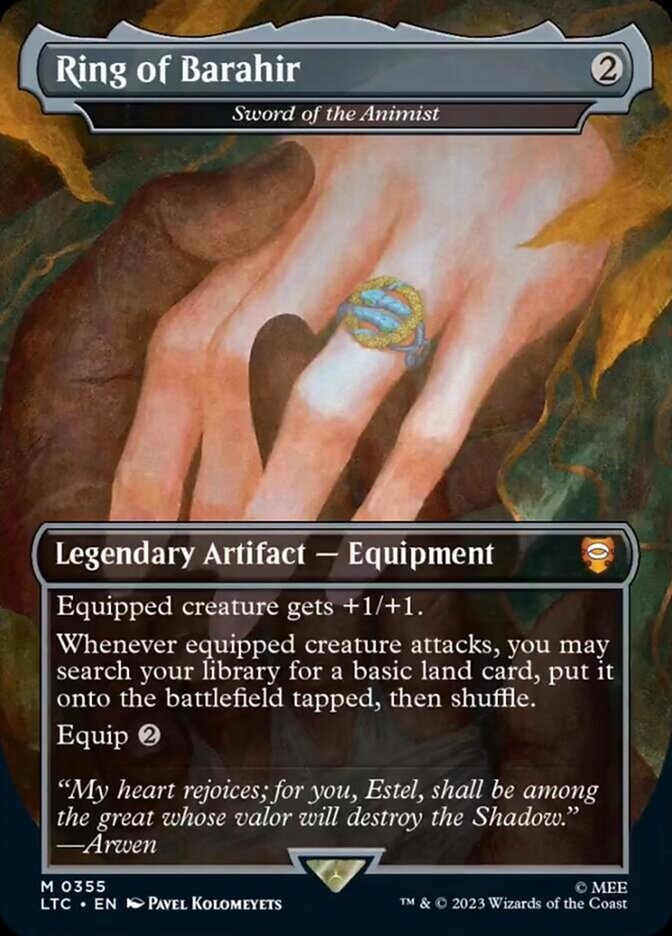 Ring of Barahir - Sword of the Animist (Borderless) [The Lord of the Rings: Tales of Middle-Earth Commander] | Good Games Adelaide SA