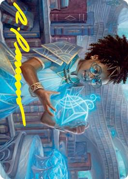 Zimone Quandrix Prodigy Art Card Gold Stamped Signature 46 (Art Series: Strixhaven)  | Good Games Adelaide SA
