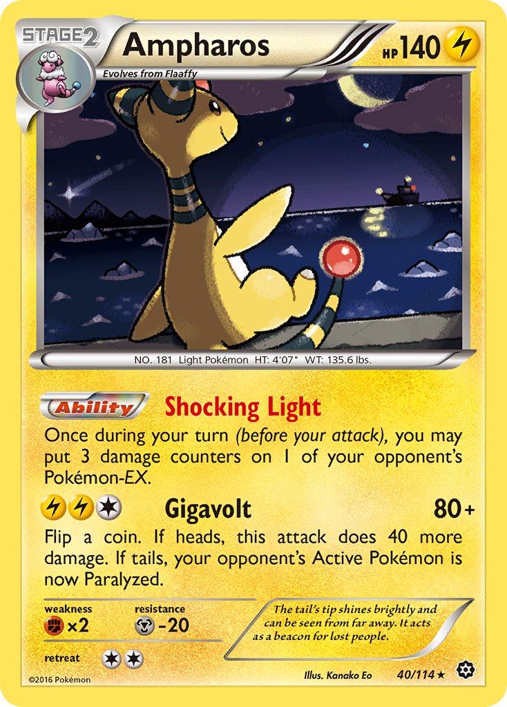 Ampharos (40/114) (Theme Deck Exclusive) [XY: Steam Siege] | Good Games Adelaide SA