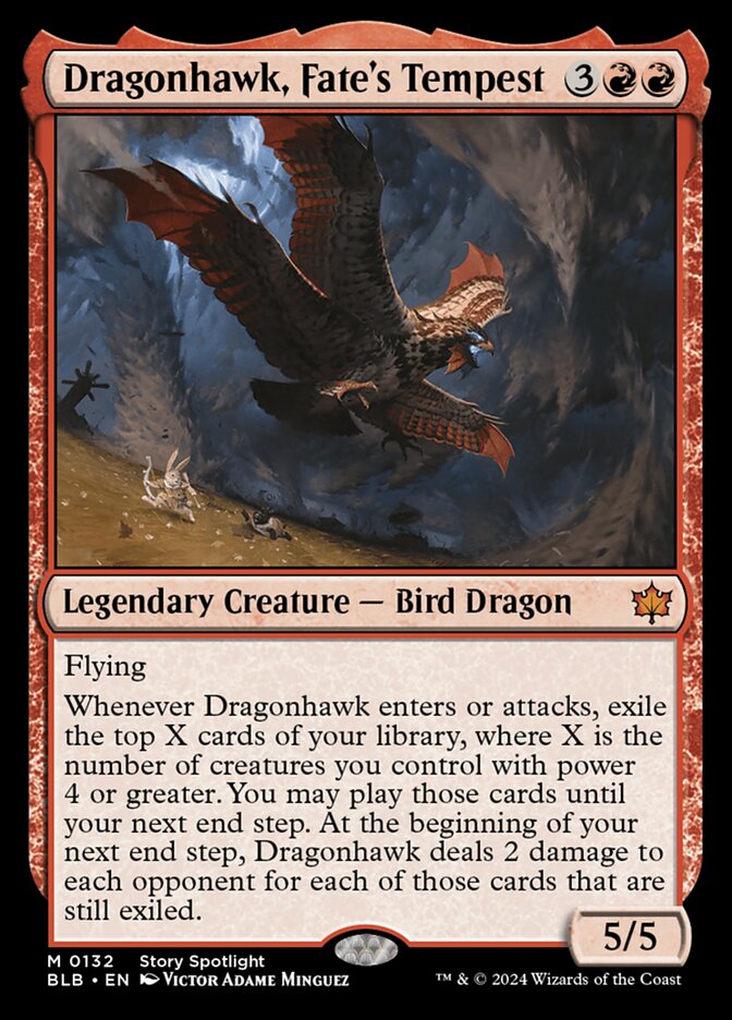 Dragonhawk, Fate's Tempest 132 (Bloomburrow)  | Good Games Adelaide SA