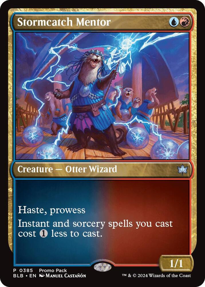 Stormcatch Mentor 385 (Promo Pack: Bloomburrow)  - Foil | Good Games Adelaide SA