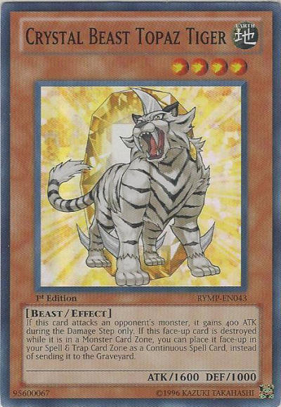 Crystal Beast Topaz Tiger [RYMP-EN043] Super Rare | Good Games Adelaide SA
