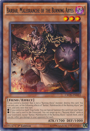 Barbar, Malebranche of the Burning Abyss [CROS-EN083] Rare | Good Games Adelaide SA