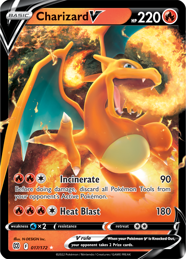 Charizard V (017/172) [Sword & Shield: Brilliant Stars] | Good Games Adelaide SA