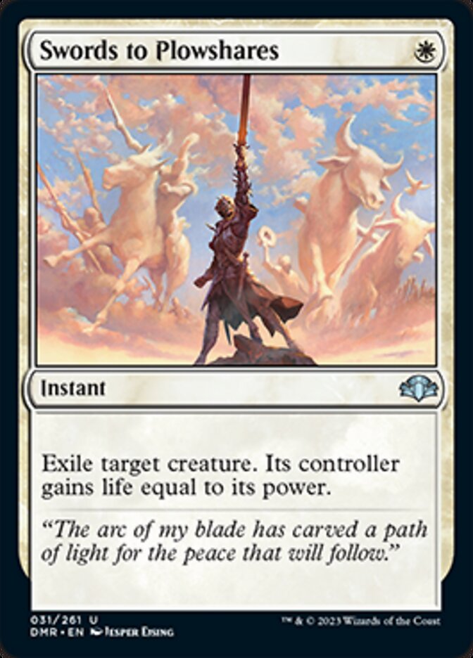 Swords to Plowshares [Dominaria Remastered] | Good Games Adelaide SA
