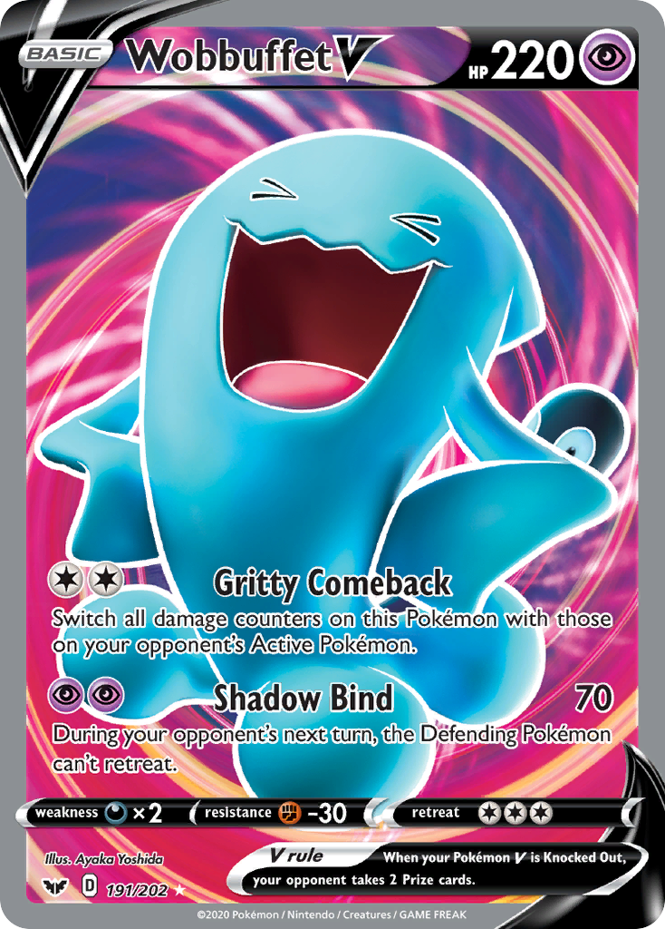 Wobbuffet V (191/202) [Sword & Shield: Base Set] | Good Games Adelaide SA