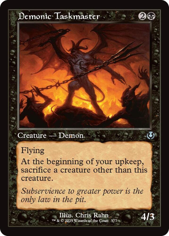 Demonic Taskmaster 377 (Innistrad Remastered)  - Foil | Good Games Adelaide SA