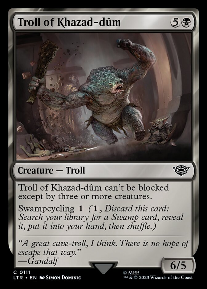 Troll of Khazad-dûm 111 (Universes Beyond: The Lord of the Rings: Tales of Middle-earth)  - Foil | Good Games Adelaide SA