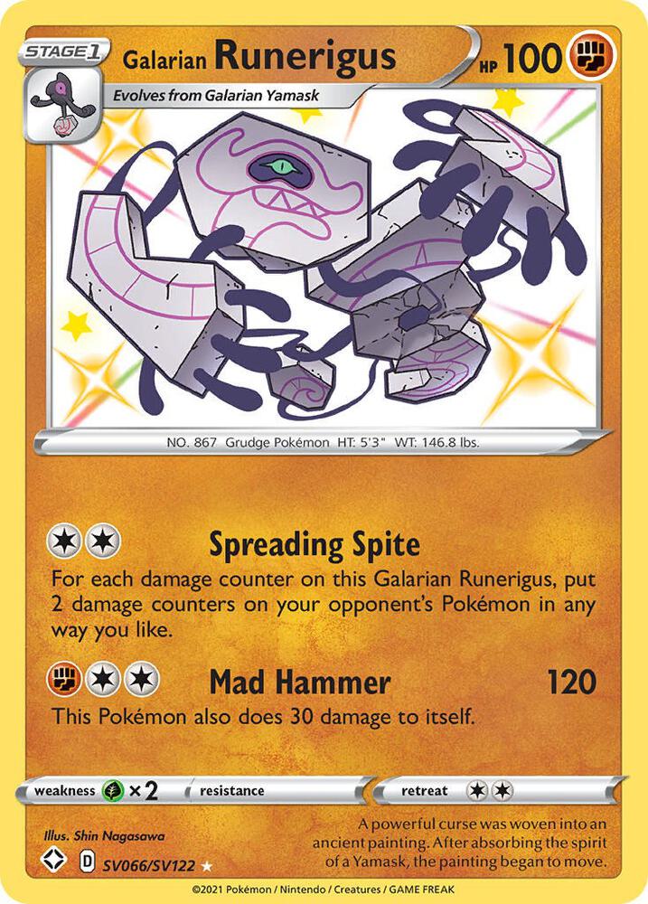 Galarian Runerigus SV066/SV122 (Shining Fates: Shiny Vault)  - Holofoil | Good Games Adelaide SA